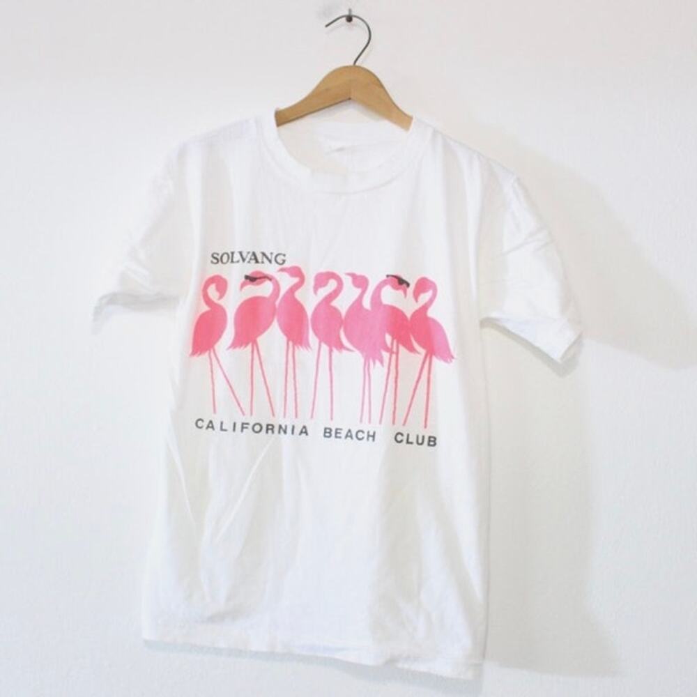 Vintage 90s Solvang California Beach Club White T-Shirt Men’s Medium